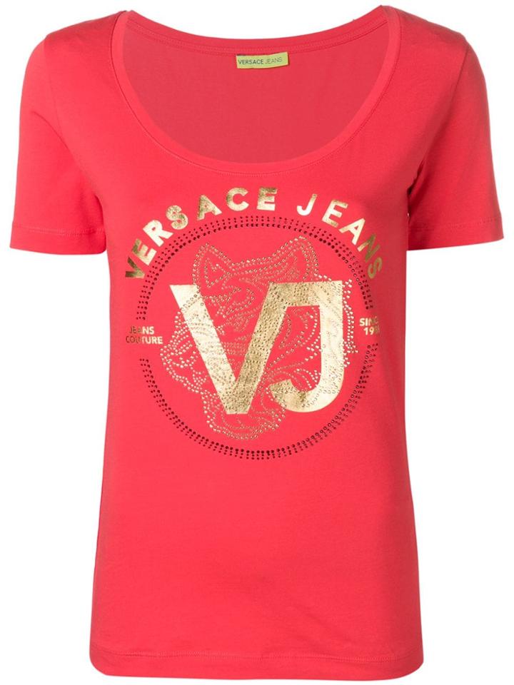 Versace Jeans Logo Printed T-shirt - Red