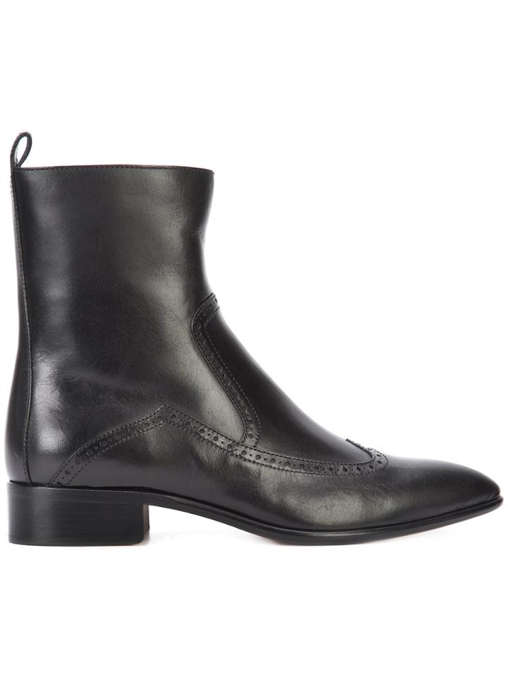 Maison Margiela Brogue Accent Boots - Black