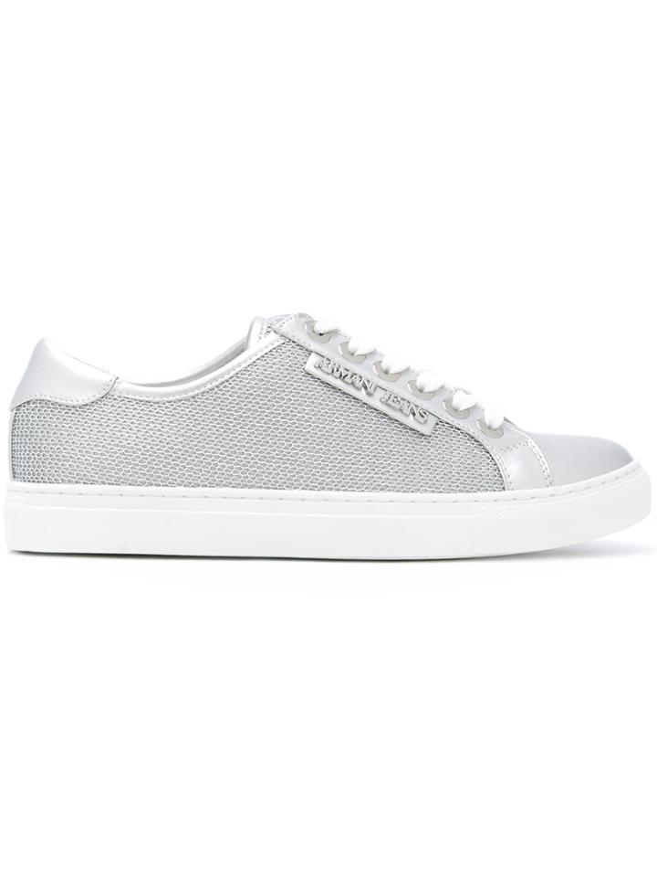Armani Jeans Metallic Lace-up Sneakers
