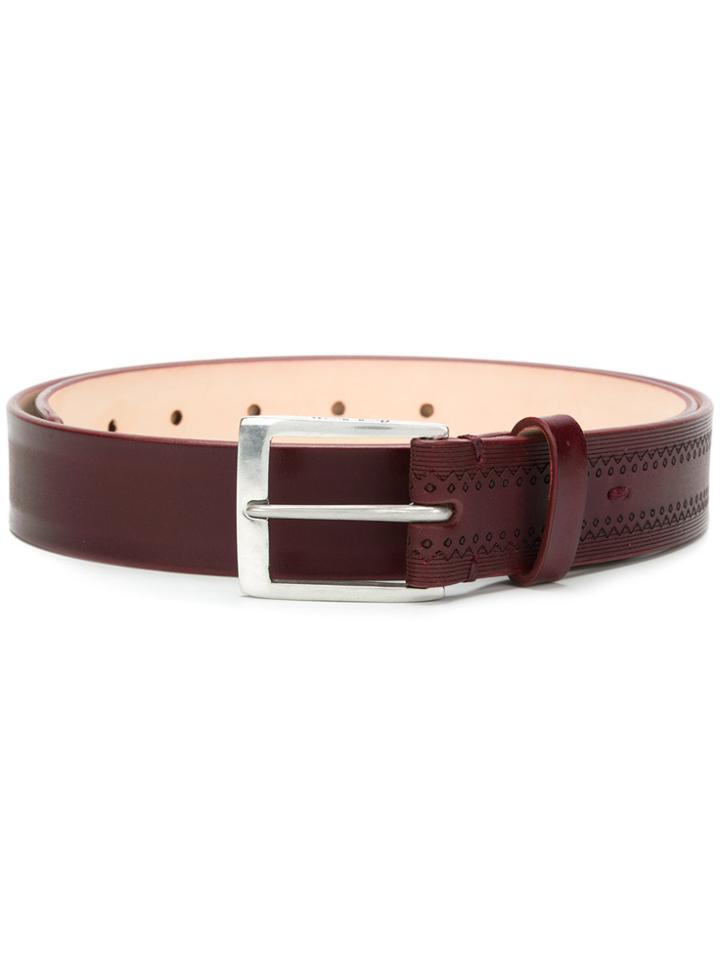 Paul Smith Engraved Design Belt - Red