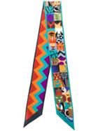 Salvatore Ferragamo Exotic Animal Print Scarf - Yellow & Orange