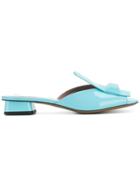 Rayne Square Toe Mules - Blue