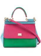 Dolce & Gabbana Mini 'sicily' Tote, Women's, Pink/purple, Leather