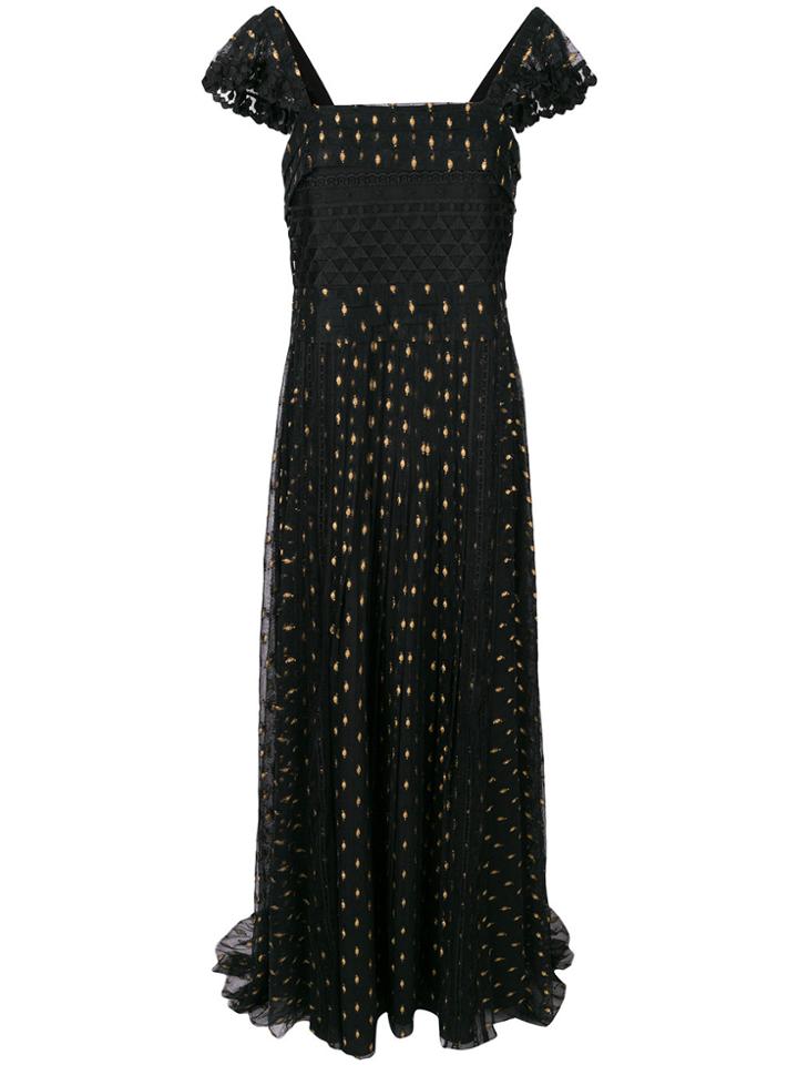 Philosophy Di Lorenzo Serafini Metallic Embroidered Dress - Black