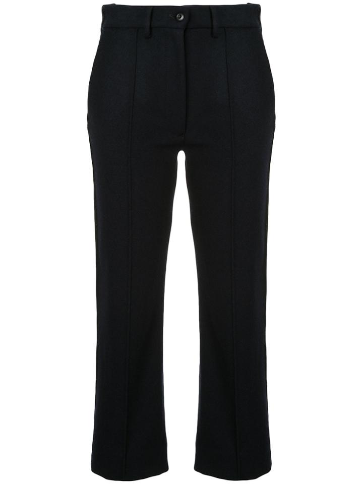 Mm6 Maison Margiela Wide Leg Cropped Pants - Blue