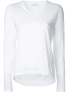 En Route V-neck Jumper, Women's, White, Cotton