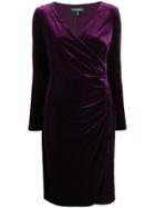 Lauren Ralph Lauren Fitted Wrap Dress - Purple