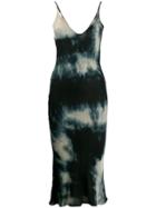 Collina Strada Tie Dye Print Dress - Black