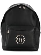 Philipp Plein Statement Logo Backpack - Black