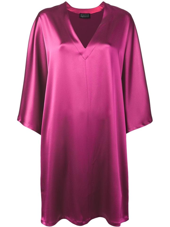 Gianluca Capannolo V-neck Shift Dress - Pink