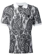 Alexander Mcqueen Paisley And Lace Print Polo Shirt