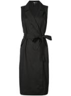 Paule Ka Belted Sleeveless Dress - Black