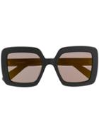 Courrèges Eyewear Square Oversized Sunglasses - Black