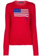 Polo Ralph Lauren Logo Flag Embroidered Sweater