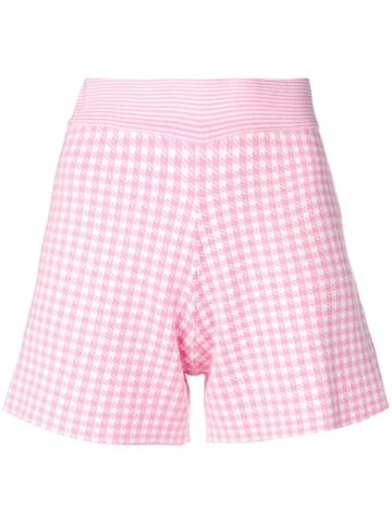 Philo-sofie Houndstooth Fitted Shorts - Pink
