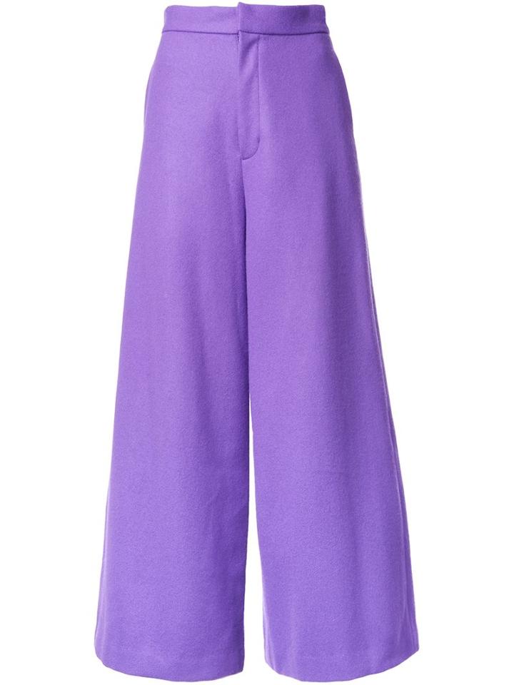G.v.g.v. High Waisted Palazzo Pants, Women's, Size: 34, Pink/purple, Nylon/wool