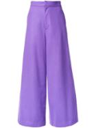 G.v.g.v. High Waisted Palazzo Pants, Women's, Size: 34, Pink/purple, Nylon/wool