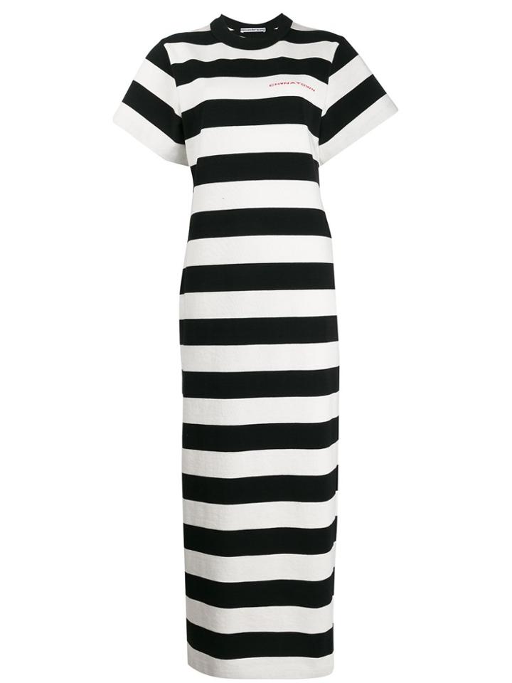 Alexander Wang Striped Maxi Dress - White