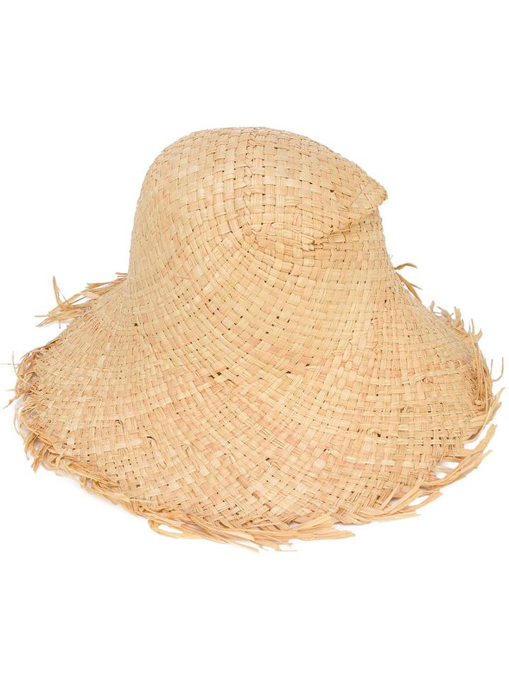 Paloma Barceló - Summer Hat - Women - Raffia - 56, Nude/neutrals, Raffia