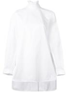 Ellery - Ruffled Neck Longsleeved Blouse - Women - Cotton - 6, White, Cotton