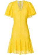 Giambattista Valli Embroidered Lace Dress - Yellow & Orange