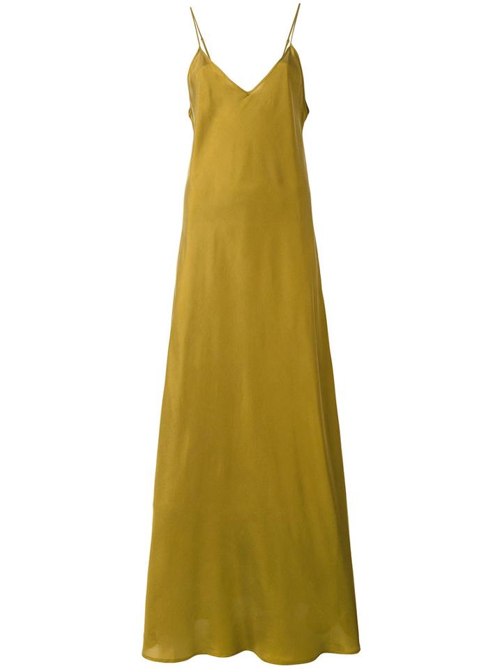 Fresa Maxi Dress - Women - Silk - 36, Green, Silk, Mes Demoiselles