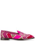 Etro Colour Block Loafers - Pink