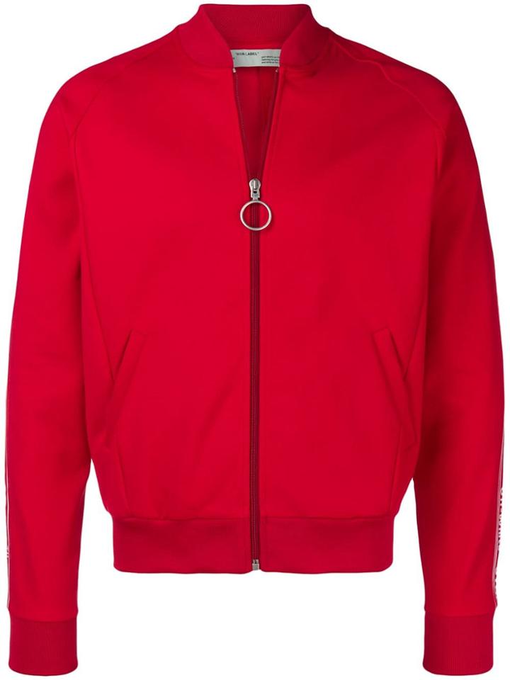 Off-white Zipped Sport Jacket - Red