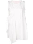 Y's Structured Top With Layers - White