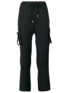 Michael Michael Kors Drawstring Cropped Trousers - Black