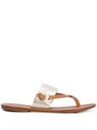 Soludos Flat Thong Sandals - Brown