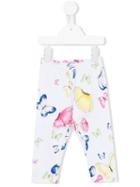 Monnalisa Butterfly Print Trousers, Toddler Girl's, Size: 18 Mth, White