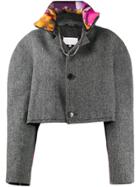 Maison Margiela Cropped Button-front Jacket - Grey