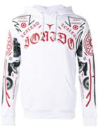 Marcelo Burlon County Of Milan Printed Hoodie, Men's, Size: Large, White, Cotton
