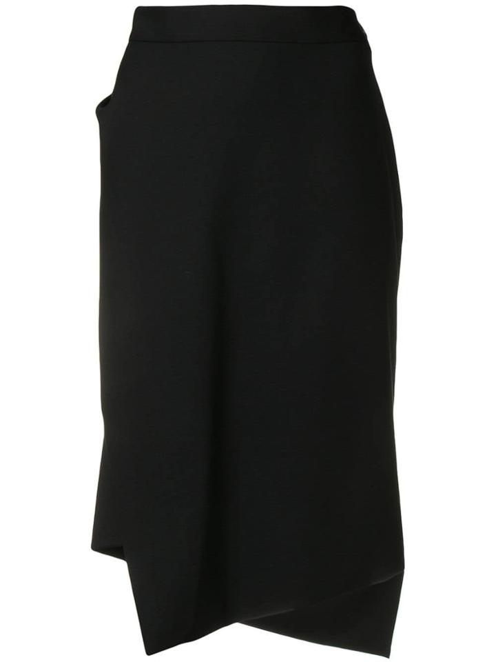Vivienne Westwood Anglomania Asymmetric Slim Midi Skirt - Black