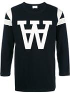 Wood Wood 'w' Print Sweatshirt, Men's, Size: Medium, Black, Cotton