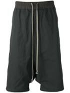 Rick Owens Drkshdw - Drop-crotch Shorts - Men - Cotton/polyamide - L, Grey, Cotton/polyamide