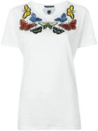 Alexander Mcqueen Embroidered Butterfly T-shirt