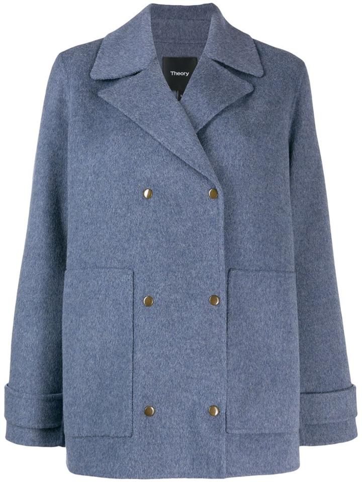 Theory Short Peacoat - Blue