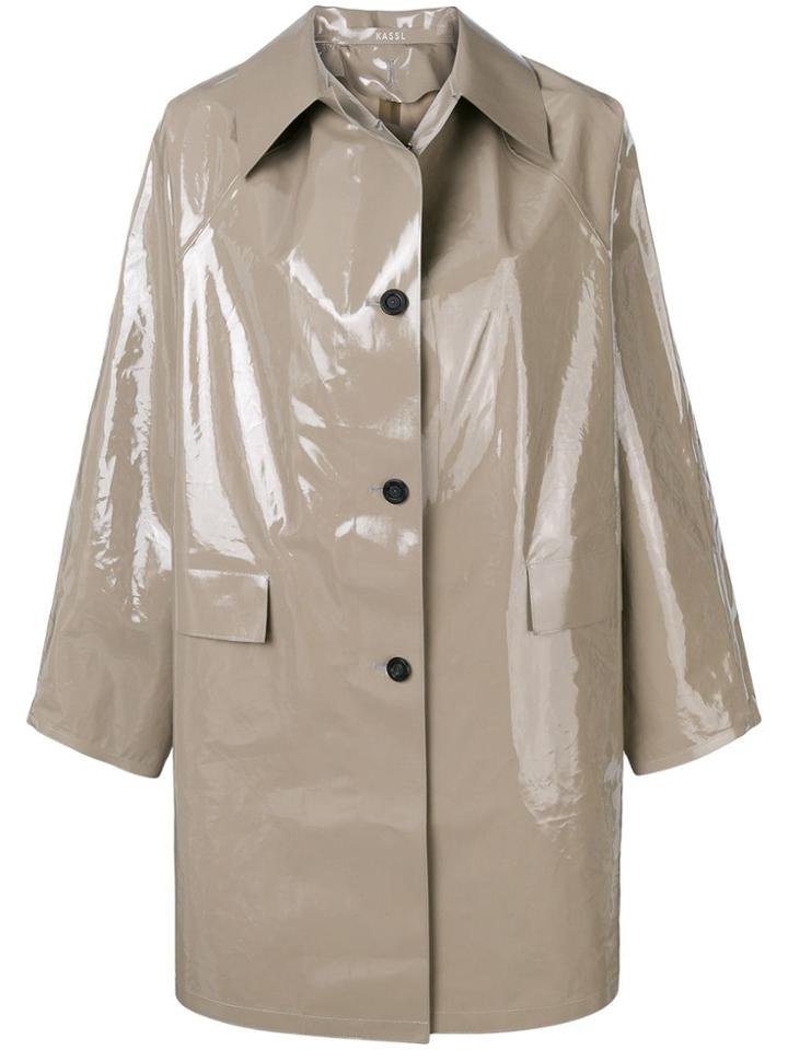 Kassl Lacquer Raincoat - Grey