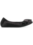Lanvin Bow Ballerina Pumps - Black