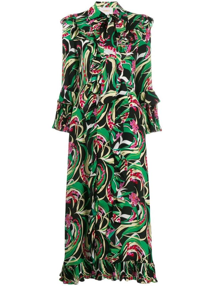 La Doublej Long Fancy Dress - Green