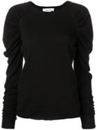 Circus Hotel Ruched Detailed Jumper - Black