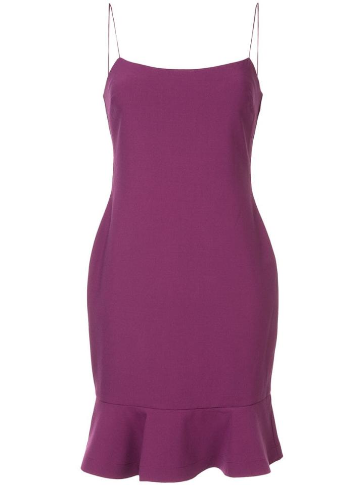 Likely Ruflle Trim Cocktail Dress - Pink & Purple