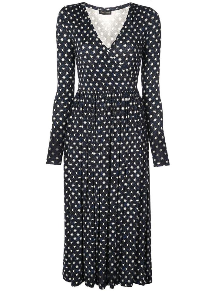 Stine Goya Stars Midi Dres - Blue