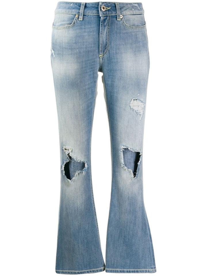 Dondup Ripped Flared Jeans - Blue