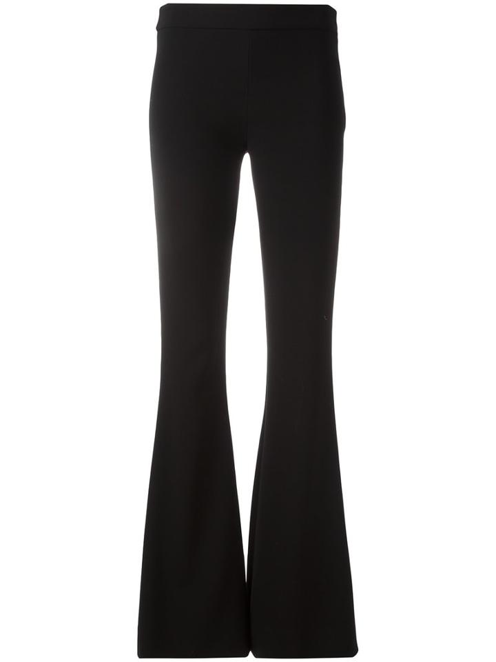 Moschino Slim Flared Trousers, Women's, Size: 46, Black, Polyester/triacetate