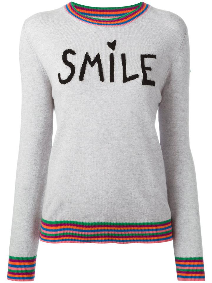 Chinti And Parker Smile Jumper, Women's, Size: Xl, Grey, Cashmere