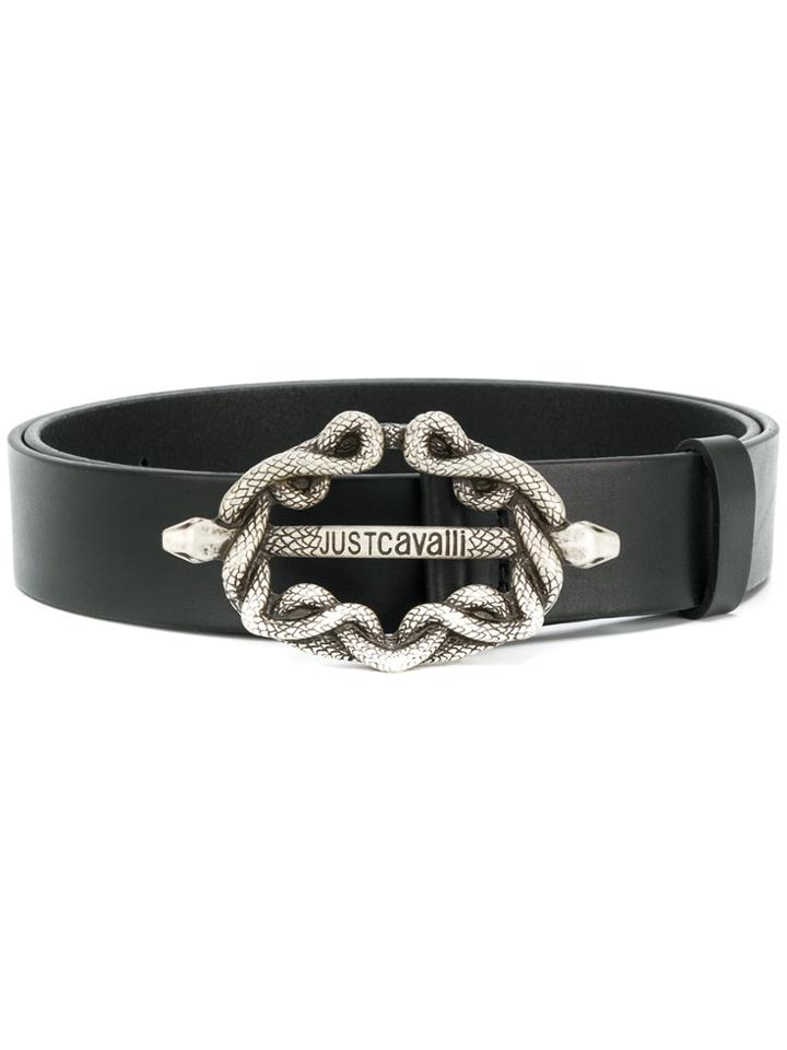 Just Cavalli Serpent Buckle Belt - Black