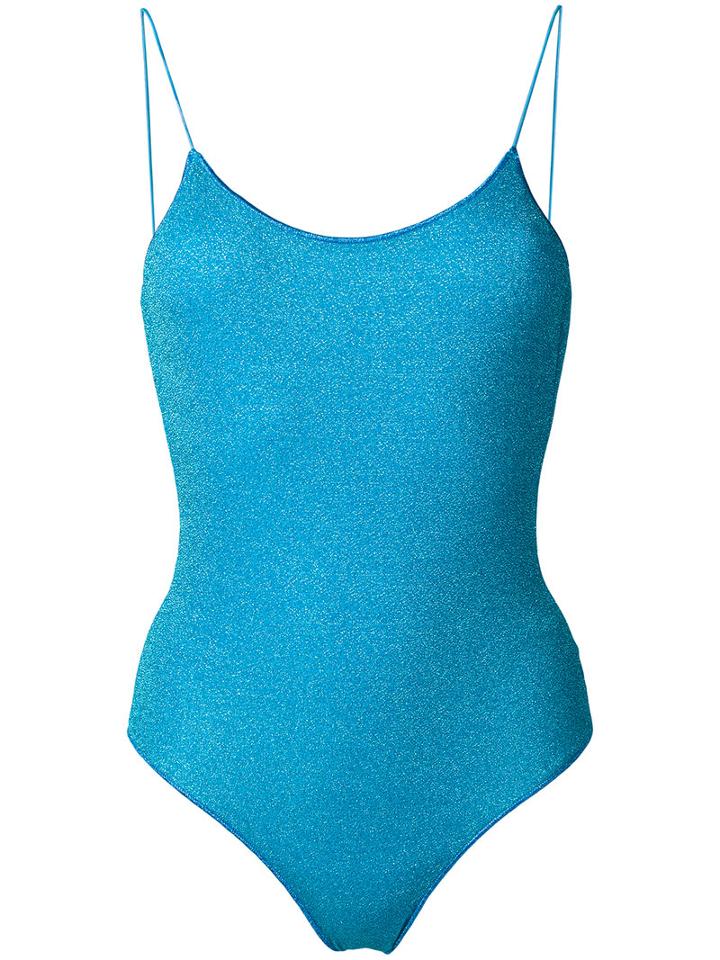 Oseree - Lumiere Swimsuit - Women - Polyamide/polyester/spandex/elastane - S, Blue, Polyamide/polyester/spandex/elastane